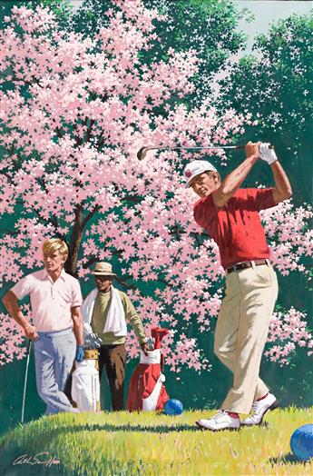 ARTHUR SARNOFF (1912-2000) Springtime on the Tee. [GOLF]